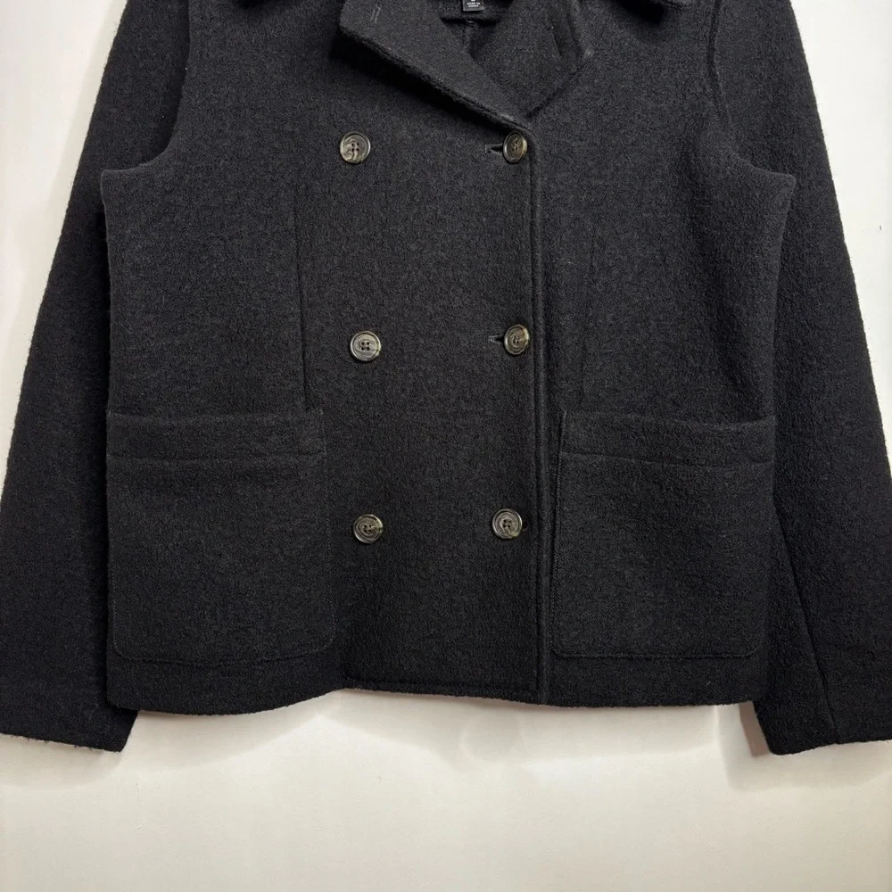 J. Crew Italian Boiled Wool Peacoat size 6